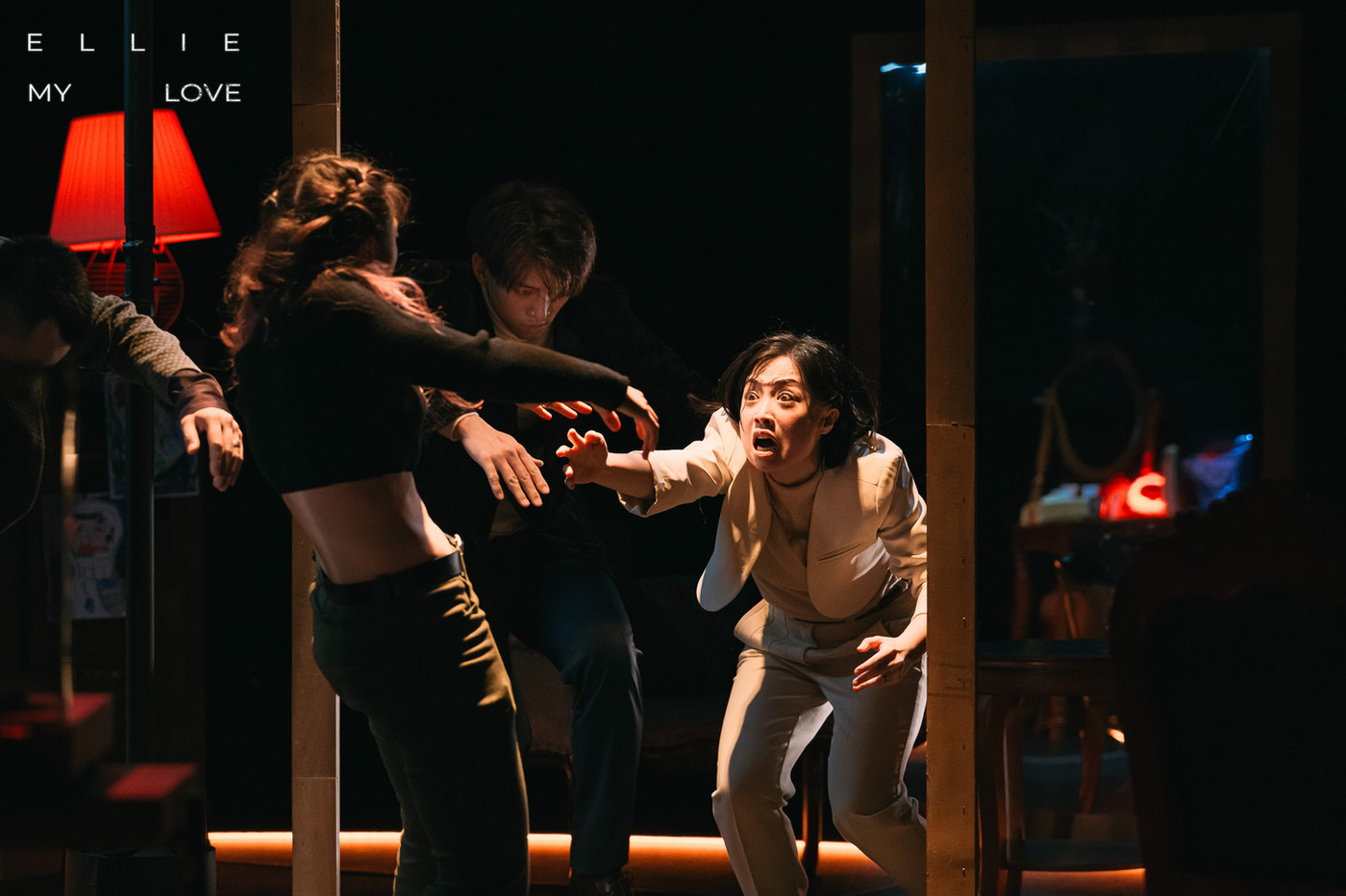 Ellie, My Love cast in an intense physical theatre scene